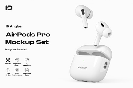 Airpods Pro Mockup Set, a Wearable Device Mockup by ForgeDesign