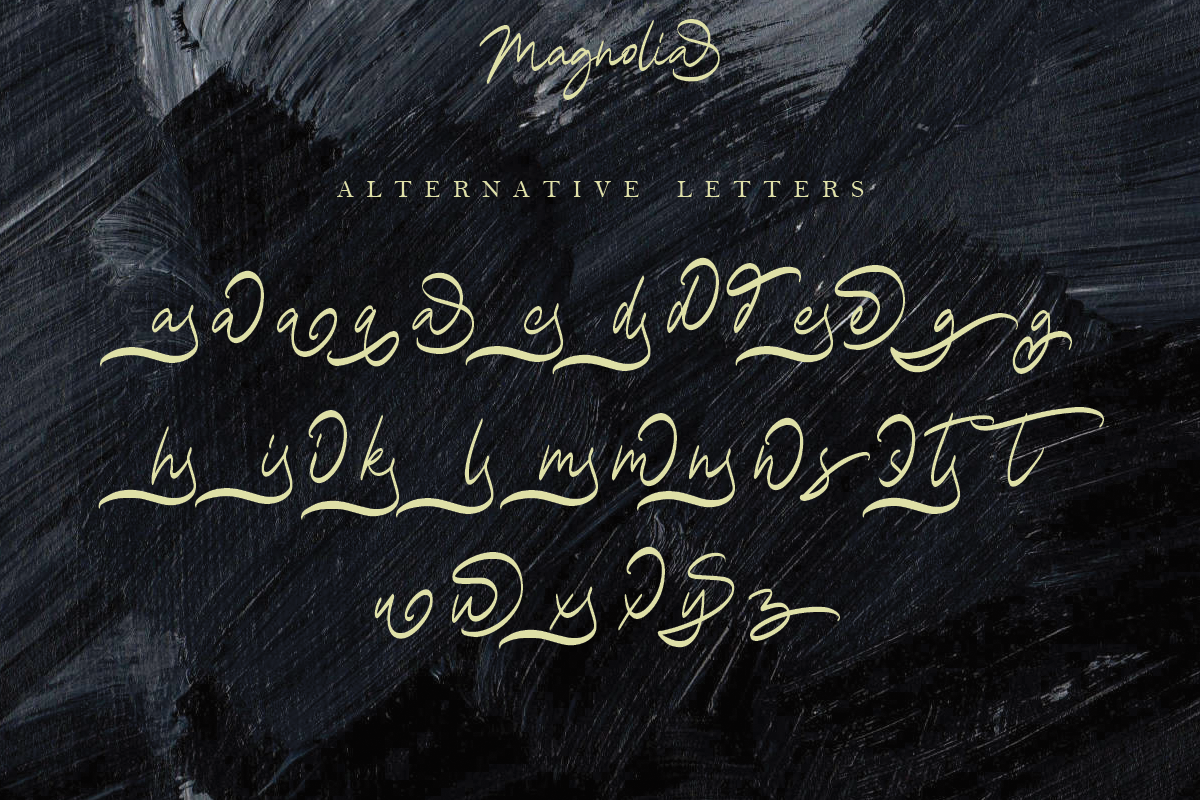 Magnolia Calligraphy Font, a Script Font by Megi Satyo Widodo (Photo 12 of 15)