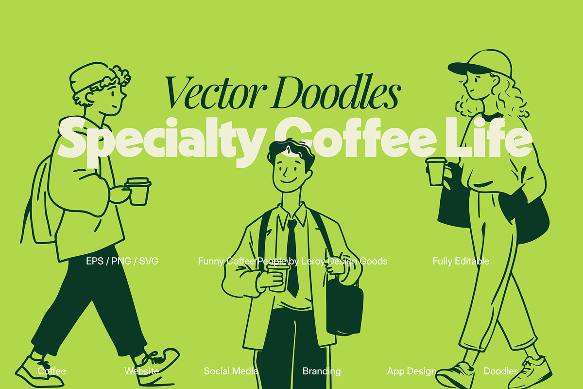 Vector Doodles Specialty Coffee Life, a Graphic by LEROY Design (Photo 3 of 5)