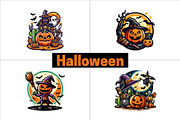 Halloween Logo Mascot Illustration, a Branding & Logo Template by Vectorium Studio (Thumbnail 1 of 5)