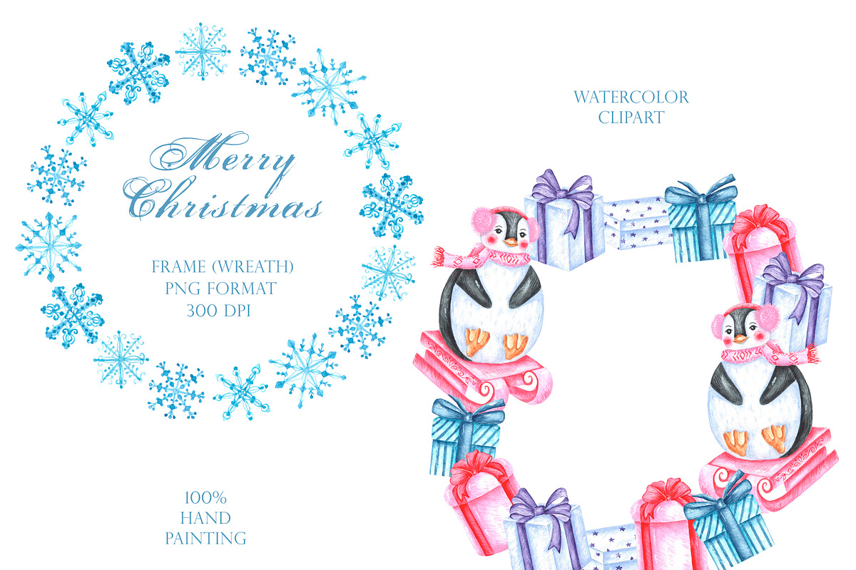 Winter adventures watercolor set., a Seasonal Illustration by SabinaWatercolorArt (Photo 12 of 17)