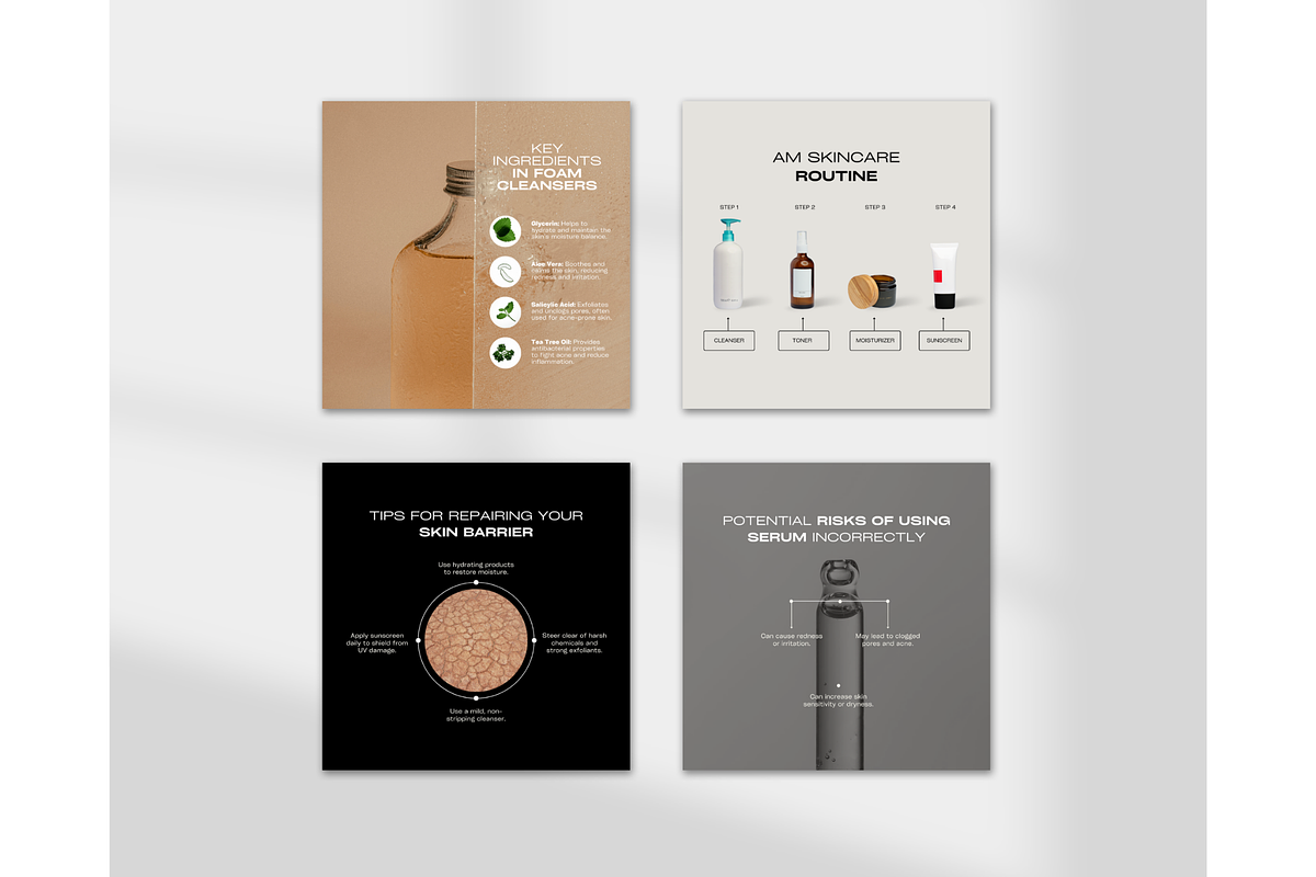 Skincare Instagram Templates - Canva, a Social Media Template by TheTemplateTopia (Photo 5 of 10)
