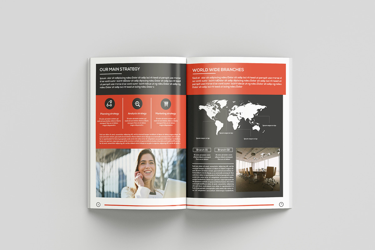 Corporate Brochure Template, a Brochure Template by retrographix (Photo 6 of 9)