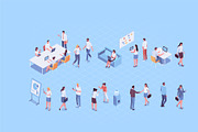 Isometric Business People Vector Set, a Finance Illustration by Vector_Art (Thumbnail 3 of 14)