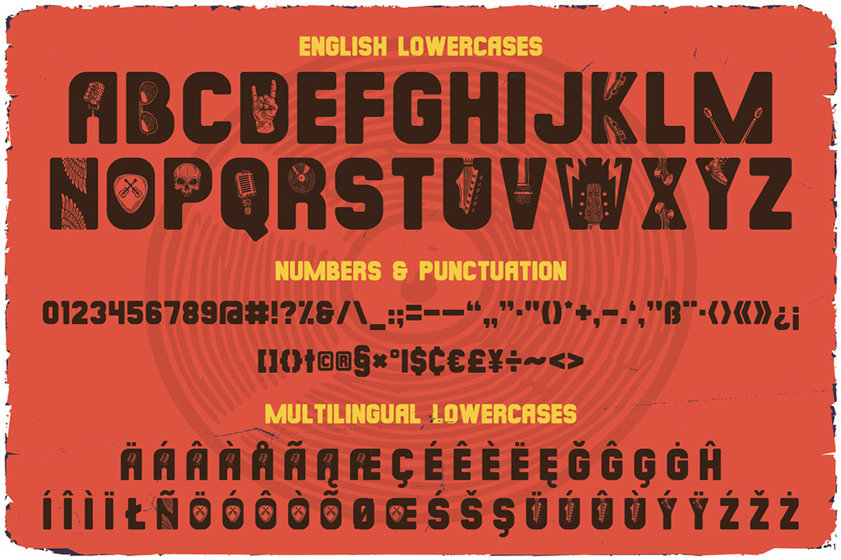 Born Loud Decorative Font, a Symbol Font by JumboDesign (Photo 3 of 6)