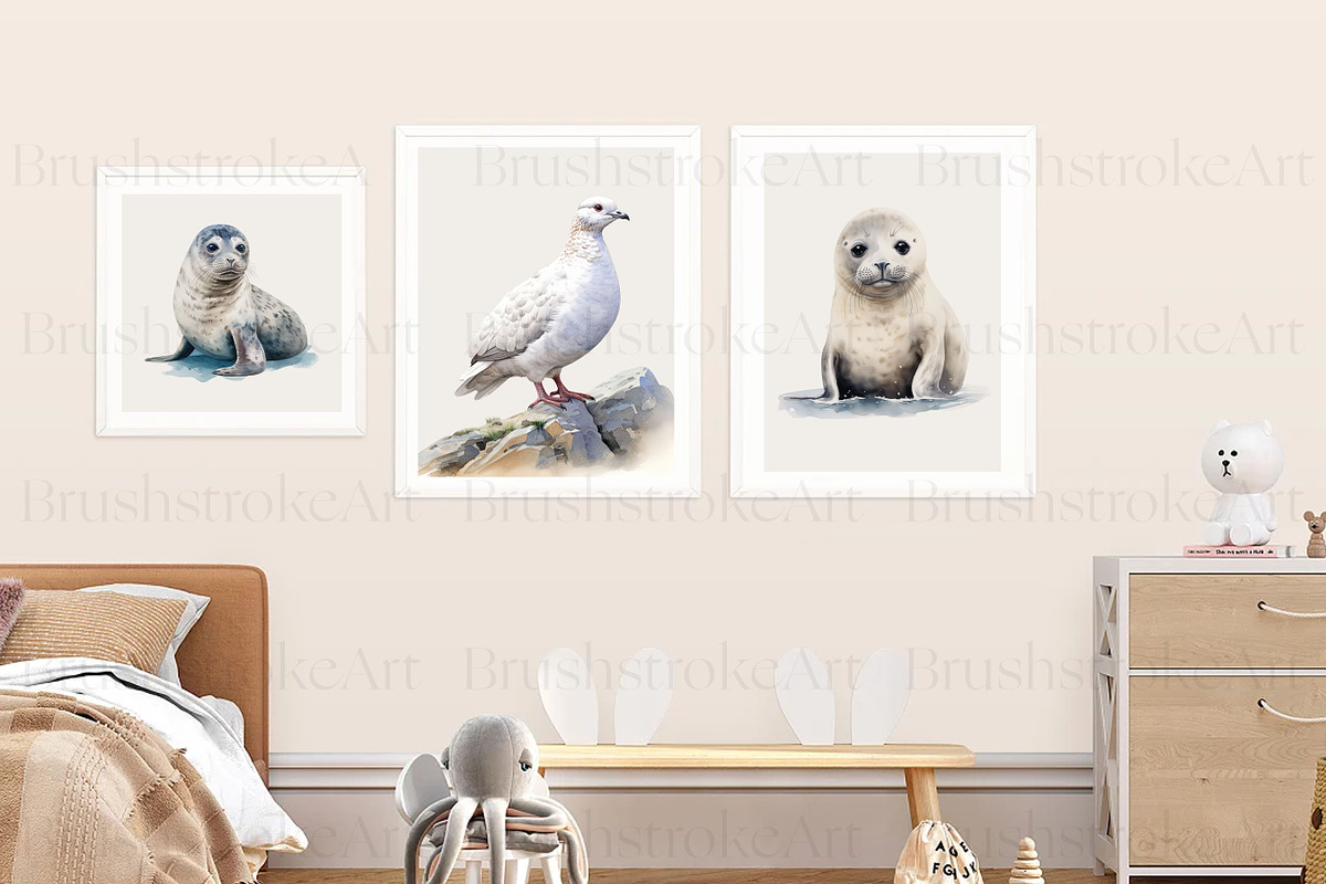 Arctic Animals Adventure, an Animal Illustration by BrushstrokeArtGB (Photo 6 of 9)