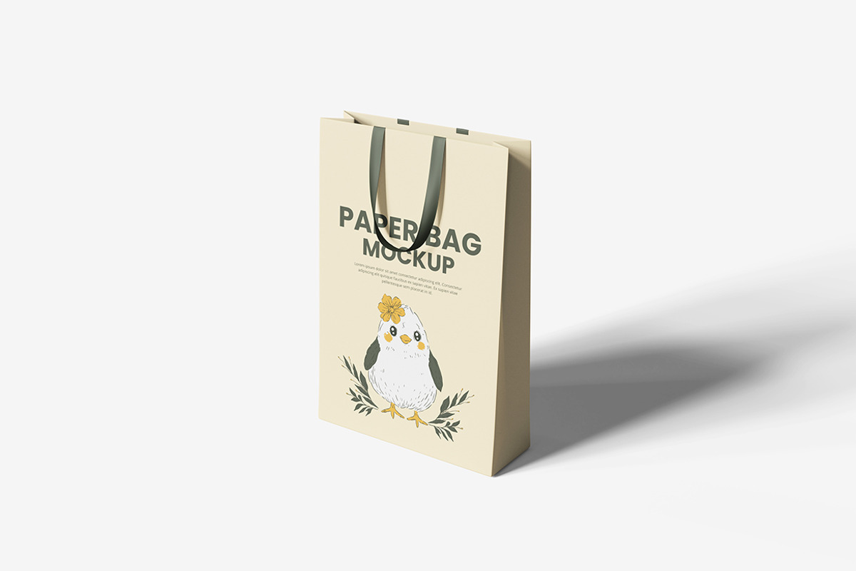 Paper Bag Mockup, a Merchandise Mockup by bimockup (Photo 2 of 6)