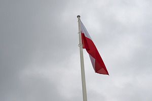 Polish flag of Poland, a Photo by WorldOfPhotos