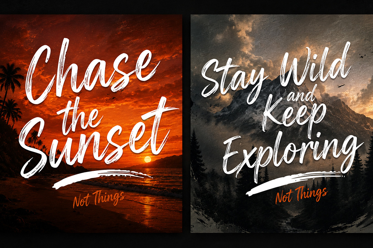 Sunset Brush Script Font, a Script Font by cocodesign (Photo 3 of 7)