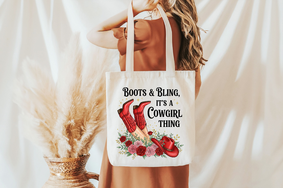 Boots and Bling It's a Cowgirl Thing, an Illustration by Libby Wishes (Photo 4 of 6)