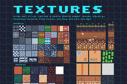 Textures pixel art set