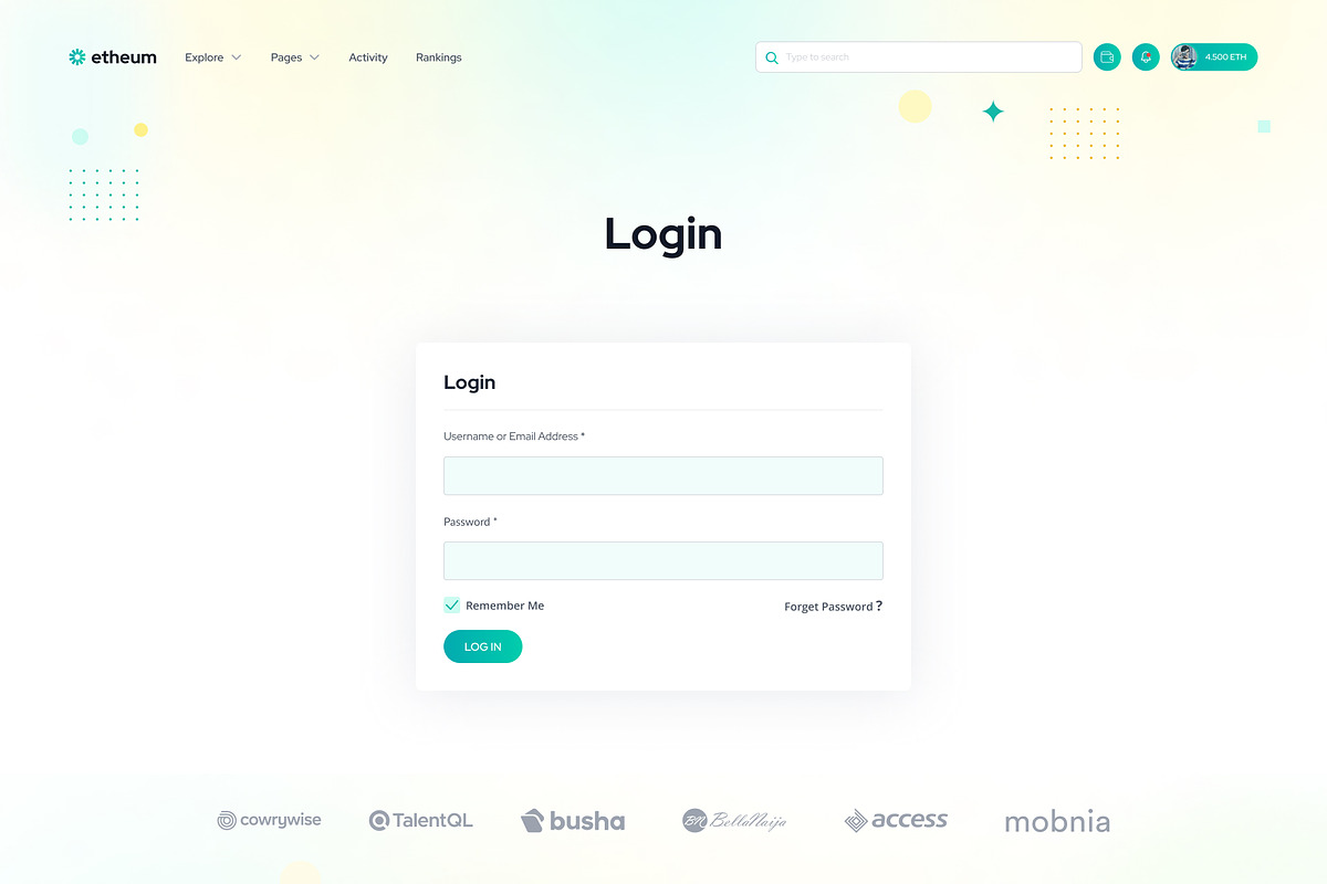 Etheum - NFT Marketplace Figma UI, an UI Kit Template by Themeix (Photo 22 of 28)