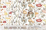 Watercolor Mushrooms Collection, an Education Illustration by MayaNavits (Thumbnail 8 of 14)