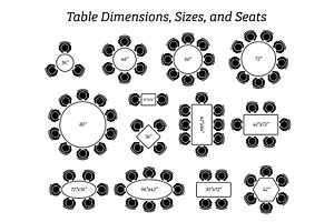 Round Oval Rectangular Table Sizes