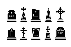 Gravestone Tombstone Icons