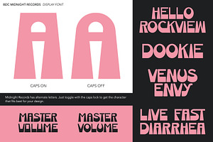 Midnight Records Display Font