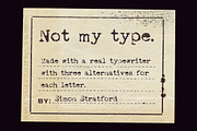 Typewriter typeface not my type, a Serif Font by Itsmesimon (Thumbnail 1 of 8)