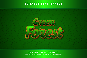 Green Forest Text Effect Editable