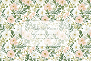 Blush Pink and White Floral Seamless, a Pattern Graphic by Pati Charm Studio (Thumbnail 1 of 7)