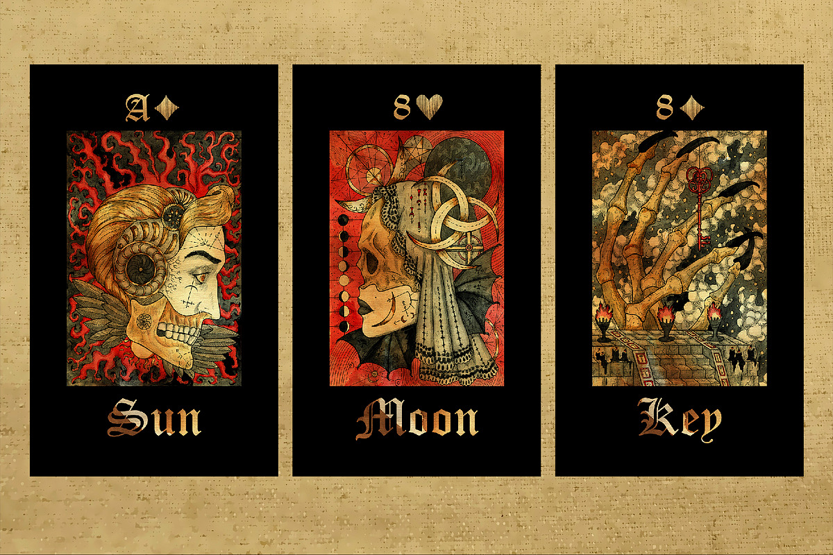 Gothic Mysteries Lenormand colorful, a Decorative Illustration by Samiramay (Photo 12 of 13)
