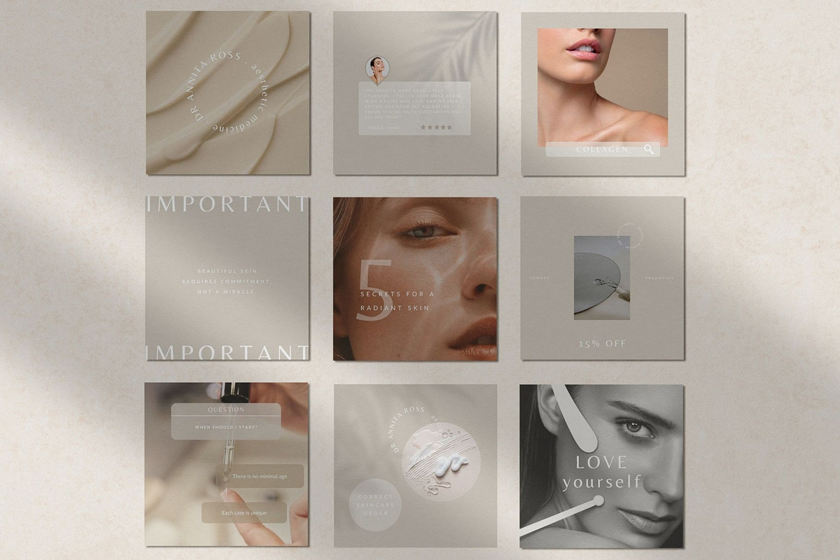 BELLE Instagram templates Canva, a Social Media Template by Studio Suvelle (Photo 4 of 7)