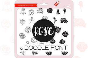 Rose Doodles - Dingbats Font