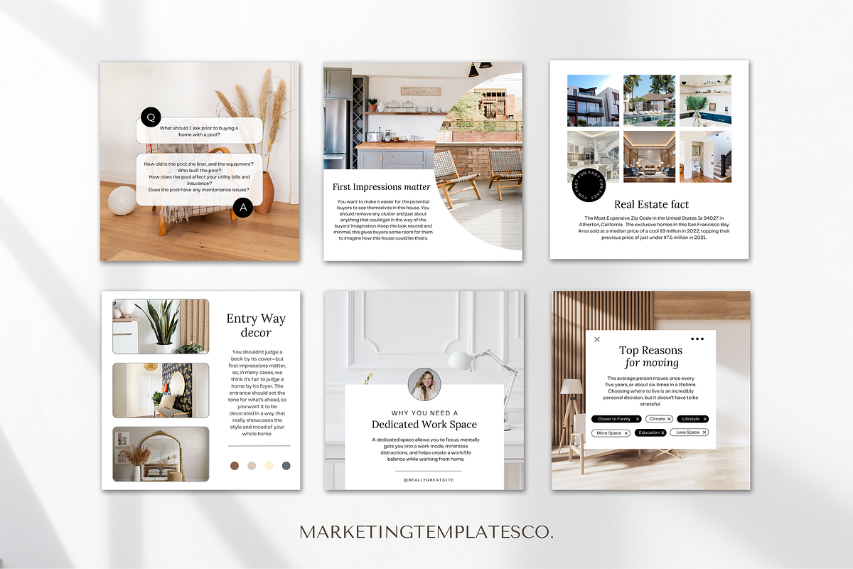 July Real Estate Posts with Captions, a Social Media Template by Marketing Templates Co. (Photo 2 of 10)