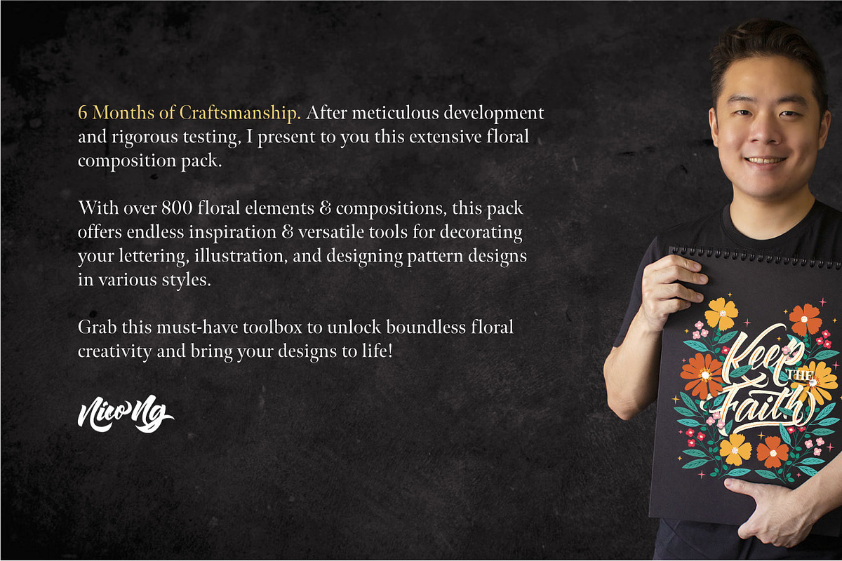 The Mega Floral Composition Kit, a Brush Add-On by Nico-Ng (Photo 45 of 46)