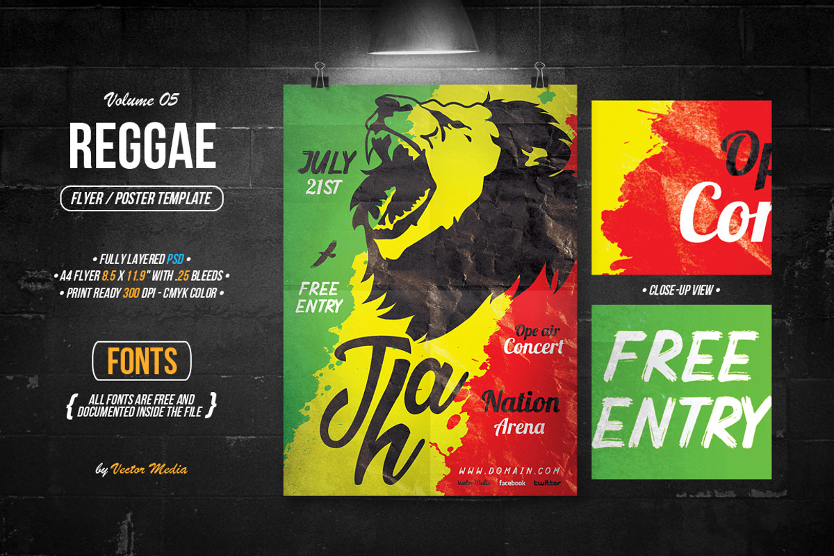Reggae - Flyer 05 [ 70% OFF! ], a Flyer Template by VectorMedia (Photo 2 of 8)