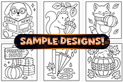 Cozy Girl Season Coloring Pages, a Seasonal Illustration by Craftsbeefy (Thumbnail 2 of 4)