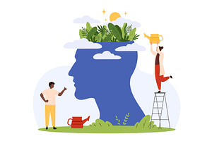Positive Mindset Growth strategy, an Education Illustration by Flashvector