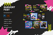 Subvert Fest - Instagram Post, a Social Media Template by StreaksideStd (Thumbnail 1 of 3)