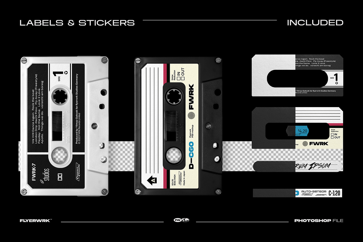 Cassette Mockup Volume 2, a Product Mockup by FLYERWRK (Photo 6 of 9)