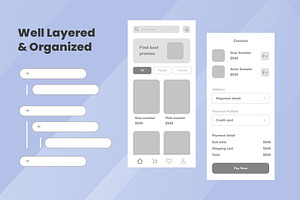 Ecommerce Wireframe Apps