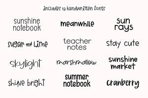 Cute Handwriting Font Bundle 2