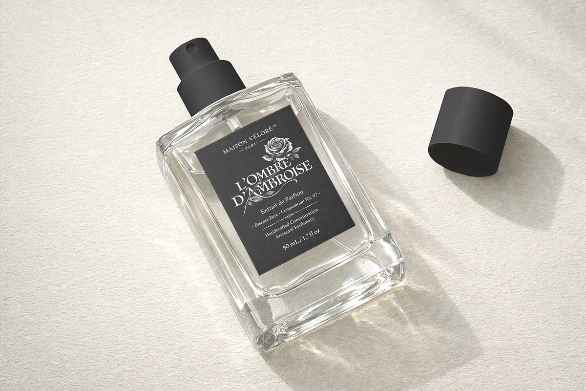 Perfume Bottle Mockup, a Packaging Mockup by Designer Dude (Photo 1 of 2)