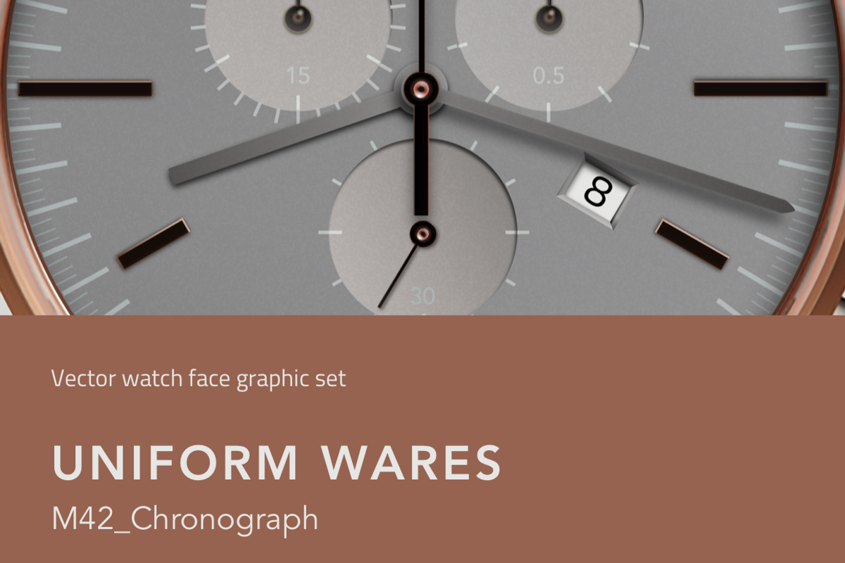 Watch face vector - UNIFORM WARES, an Object Graphic by Iamjaydesign (Photo 1 of 5)