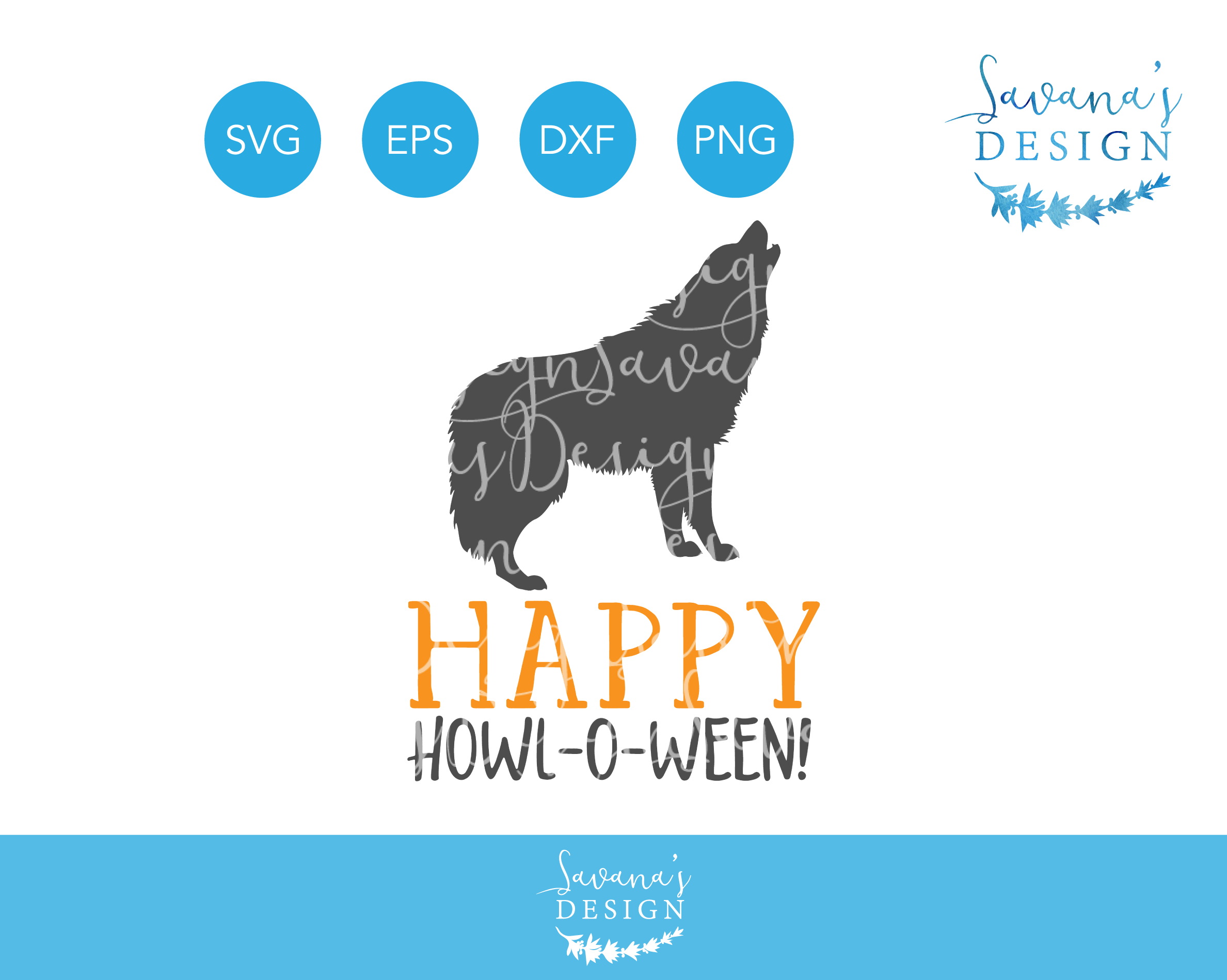 Happy Howl O Ween SVG Wolf SVG, an Illustration by SavanasDesign