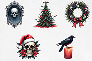 Gothic Christmas Sublimation Png Cli, an Illustration by CrexoraLab (Thumbnail 4 of 5)