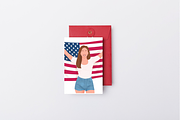 Independence Day Woman Clipart, a Seasonal Illustration by Made bynath (Thumbnail 4 of 5)