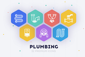Plumbing | 32 Icons Set