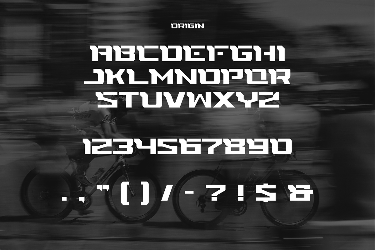 ORIGIN — Sport Display Typeface, a Sans Serif Font by Vroz Studio (Photo 2 of 7)