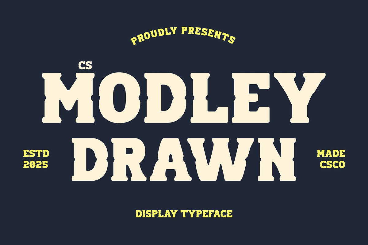 CS Modley Drawn, a Serif Font by Craft Supply Co. (Photo 1 of 8)