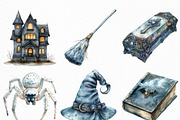 Silver Halloween Clipart, an Illustration by Craft Nest (Thumbnail 2 of 6)