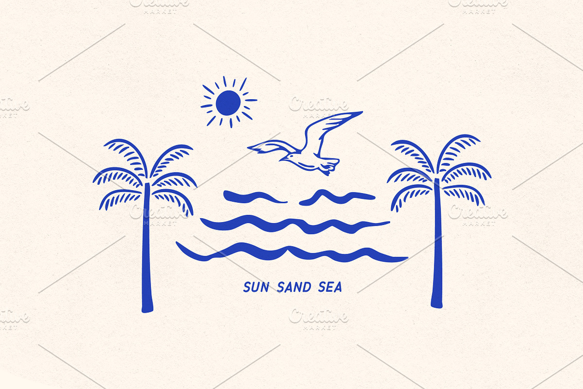 Beach Illustration Set, an Illustration by cd-design.co (Photo 4 of 6)