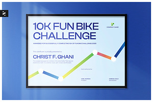 Bike Event Certificate, a Print Template by Neermana