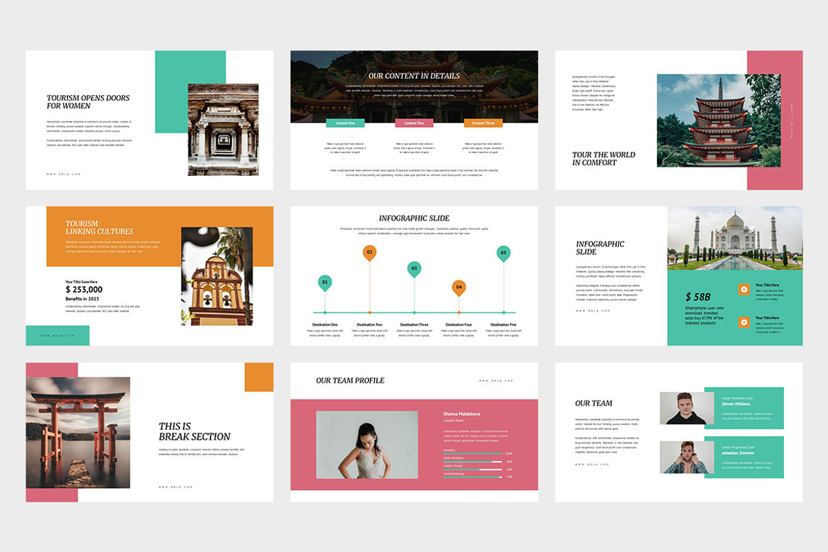 Dela : Tour and Travel Google Slides, a Presentation Template by Punkl Camp (Photo 3 of 9)