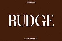 Rudge - Serif Font