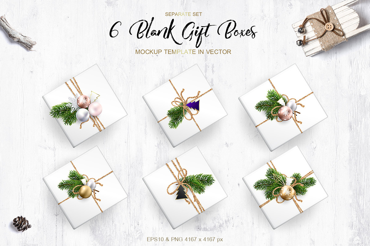 Christmas Packaging. MockUp Set., a Decorative Illustration by ARg Design (Photo 3 of 8)
