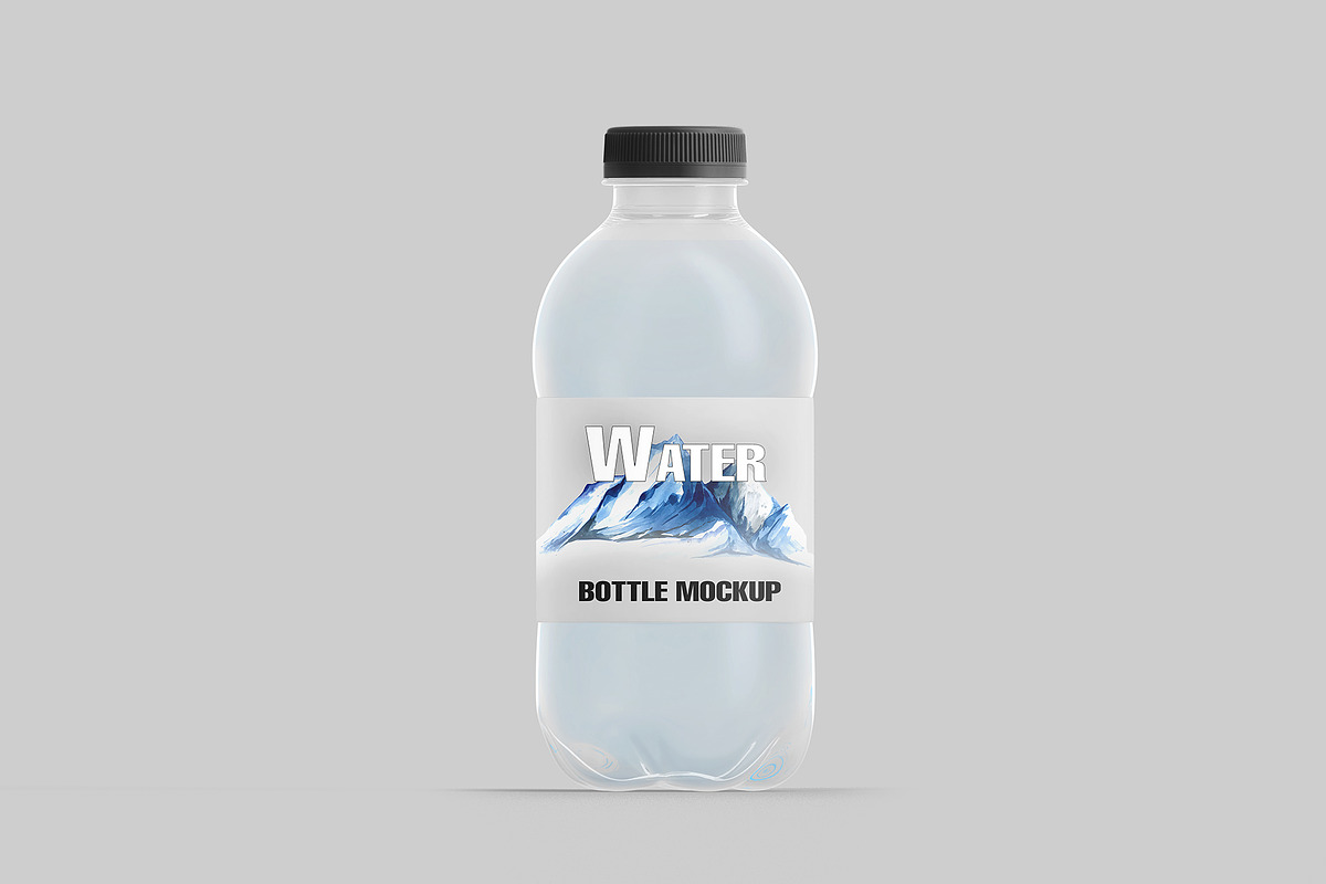 Plastic transparent bottle mockup, a Cups & Container Mockup by GraphicVil (Photo 7 of 9)